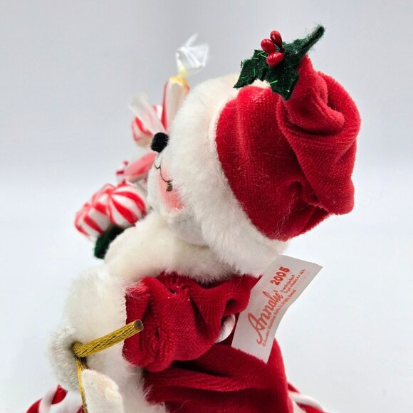 Annalee 2005 Mouse Santa Peppermint Sticks Christmas Figure Candy Read - Picture 9 of 16